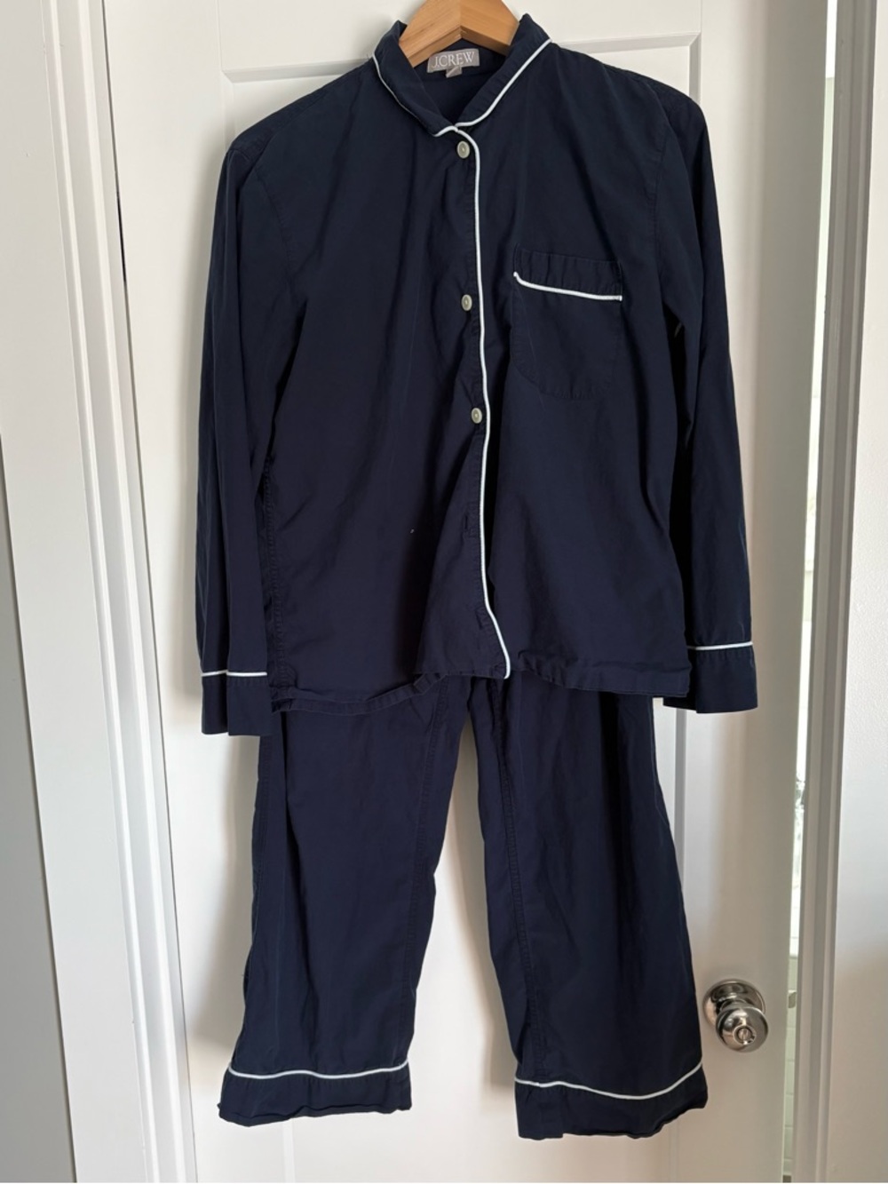 Women's Pajama Set with White Piping